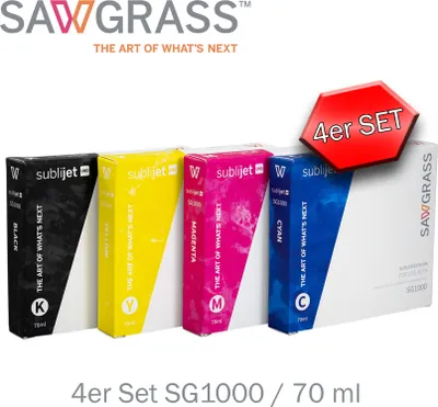 Produktbild von Sawgrass SubliJet UHD für SAWGRASS SG1000 - CMYK Bundle - 70ml