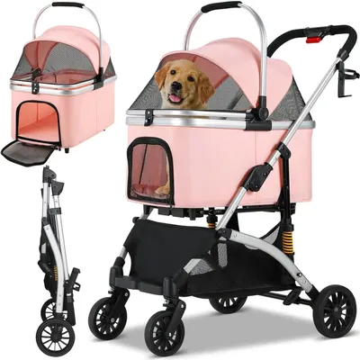 Immagine prodotto di Trasportino per cani - Borsa per animali domestici - Carrello per cani - Trasportino per gatti - Trasportino per animali - Pieghevole e portatile