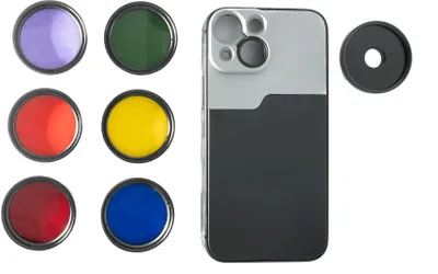 Produktbild von SYSTEM-S Farbfilter Set 37 mm 6 Stück Farbe Filter für Fotografie für iPhone 13 Mini
