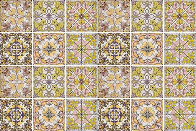 Produktbild von Fliesenaufkleber 20 x 20 cm – 24 Stück – Selbstklebend – Wasserfest – Pflegeleicht – Hitzebeständig – Für Küche & Bad – Klassische Blumenmotive