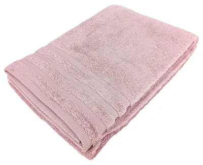 Image de Serviette de bain en coton, couleur rose flamant