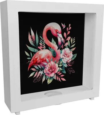 Produktbild von Rosa Flamingo Rahmen Spardose aus Holz