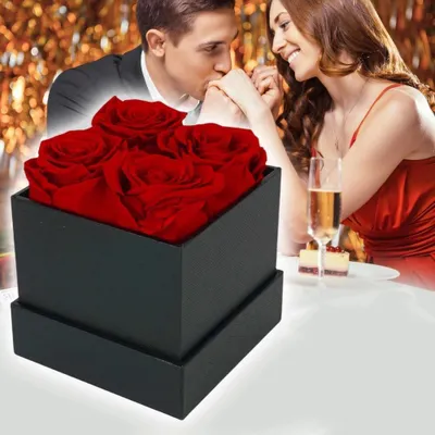 Produktbild von Ewige Rose, Rosenbox, Konservierte Rose, Rosenbox Infinity Konservierte Geburtstagsgeschenke FüR Frauen, Geschenke FüR Mutter/Freundin/Ehefrau/Oma