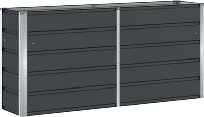 Image de vidaXL Bac à plantes Anthracite 160 x 40 x 75 cm Acier