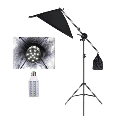 Produktbild von Softbox-Beleuchtungsset, verstellbares Stativ, E27-Glühbirnenkompatibilität , 20W Kaltlichtlampen