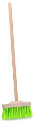 Image de Balayette en bois Playwood pour enfants, verte, 57 cm de long, pour le jardin