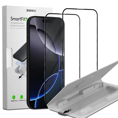 Obrázok produktu pre 2-balenie iPhone 16 Pro Ochranné sklo na displej - Tvrdené sklo | [Automatická inštalácia] - Bez bublín