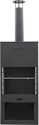 Obrázok produktu pre Westmann oceľový gril s krbom na terase čierny 41x70x229 cm