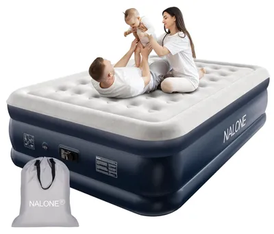 Productafbeelding van Luchtbed voor 2 personen - Zelfopblazend - Met pomp - 201 x 150 x 46 cm