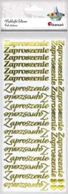 Produktbild von Folienaufkleber "Invitation" gold Titanum