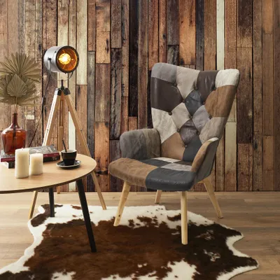 Image de Fauteuil Helsinki Patchwork Pu