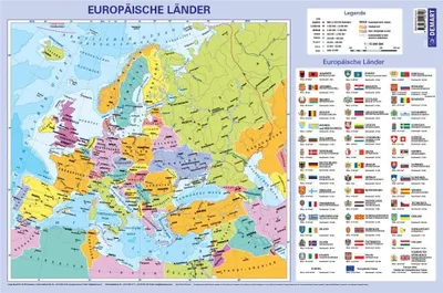 Produktbild von Schreibtischunterlage Politische Karte von Europa