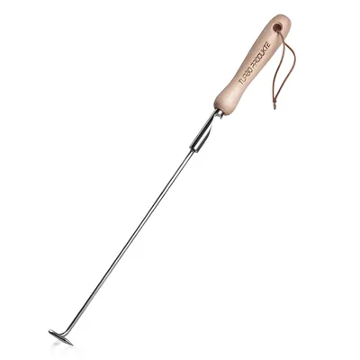 Produktbild von TURBO PRODUKTE Grillhaken Edelstahl & Holzgriff – mit Flaschenöffner – Linkshänder