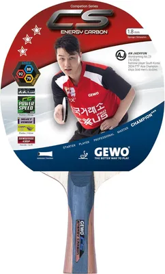 Produktbild von Tischtennisschläger Profi GEWO CS Energy Carbon – Tischtennis Schläger - 1,8 mm Belag