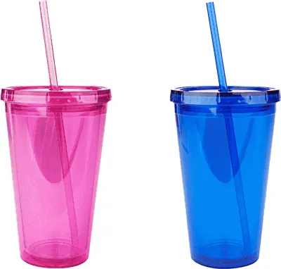 Produktbild von Trinkbecher mit Deckel/Trinkhalm 500 ml  EUROHOME®