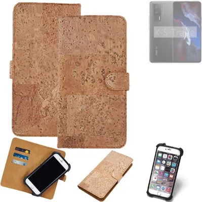 Produktbild von K-S-Trade Hülle kompatibel mit POCO F5 Pro  Kork Handyhülle Cover  Schutzhülle TPU Case Bumper in Hellbraun, (1x)