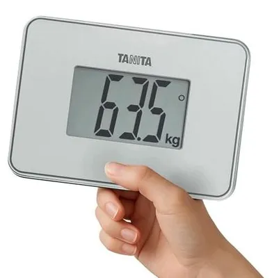 Zdjęcie produktu dla Waga osobowa cyfrowa tanita hd 386 kompaktowa przenośna LCD do 150 kg