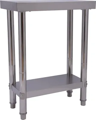 Produktbild von Edelstahltisch Küche Arbeitstisch Edelstahl Tischplatte 2 Schichten