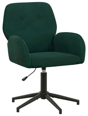 Image de vidaXL Fauteuil de bureau, 54 x 55 x 90 cm, vert foncé, velours (V)