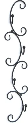 Zdjęcie produktu dla DanDiBo uchwyt na kubek ściana czarny metal 68 cm Olivia haczyk na kubek kuchnia vintage antyczny uchwyt na kubek montaż ścienny
