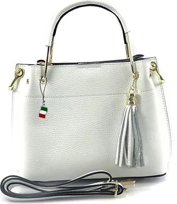 Produktbild von Florence Tasche weiß Leder Handtasche D2OTF157W