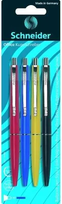 Produktbild von Schneider Kugelschreiber 1.0mm 4er Set im Blister, blau SR73290