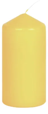 Produktbild von Stumpenkerze gelb Adventskerzen Weihnachtskerze Stumpen Kerze Deko 12,5cm