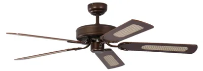 Produktbild von Deckenventilator Potkuri Aged Bronze / Walnuss 132 cm mit Zugkette