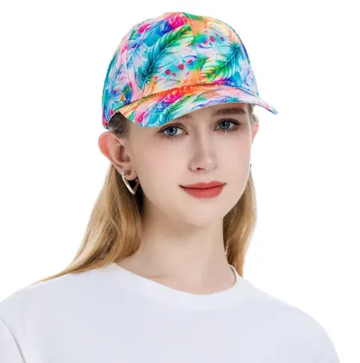 Immagine prodotto di Cappello da baseball da donna, con motivo floreale, traspirante, taglia unica (54,5-59 cm)