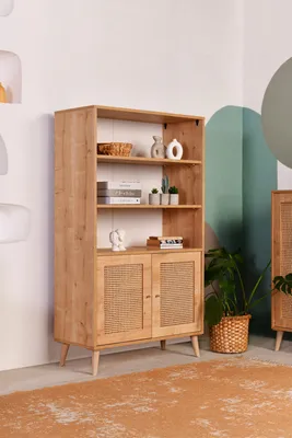 Produktbild von Skye Decor, Hazeran Bookshelf, Bücherregale, Eiche, Holz, 40 x 110 x 90 cm