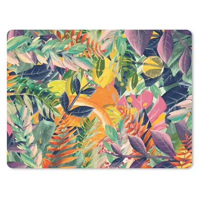 Produktbild von MuchoWow® Mauspad Mousepad Blumen - Dschungel - Tropisch 23x19 cm - Mousepads - Maus Mat - Pad - Mausunterlage - Schreibtischunterlage - Mauspad