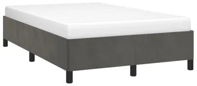 Produktbild von vidaXL Bettgestell ohne Matratze Dunkelgrau 120x200 cm Samt