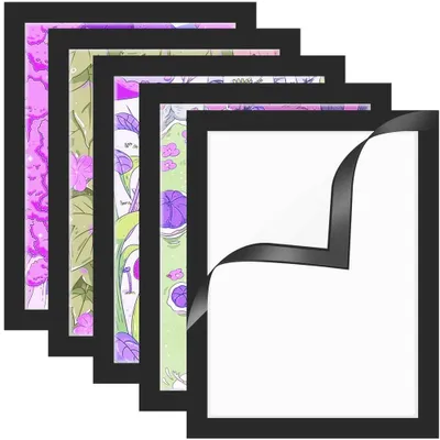 Productafbeelding van Magnetische frames - Zelfklevend - A4 informatiebord - 32,5 x 23,8 cm - 5 stuks