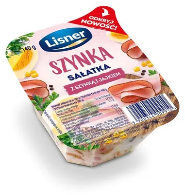 Zdjęcie produktu dla SZYNKA Sałatka z szynką i jajkiem 140 g Lisner