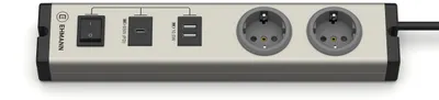 Produktbild von EHMANN 0601x0o022031 Multilader Steckdosenleiste, Aluminium, 2-Fach, 1x USB-C 65