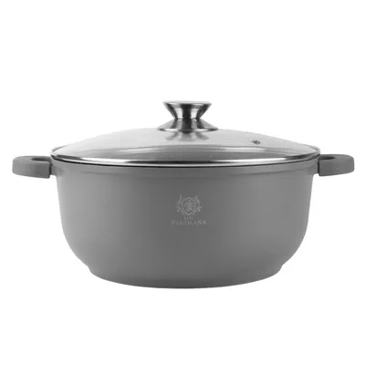 Produktbild von Granit-Topf mit Glasdeckel 4,4 L – Induktion, Gas, Karl Hausmann GRANT