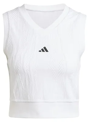 Imagen del producto de Top corto Adidas Pro AH 24, color blanco, para mujer, talla M