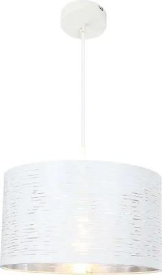 Produktbild von LED Hängeleuchte, Metall, weiß, Chrom, rund, 38 cm