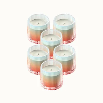 Produktbild von Spaas Pop geruchlose Kerzen - Tropisches Rot - ca. 27Std. - 6 Kerzen