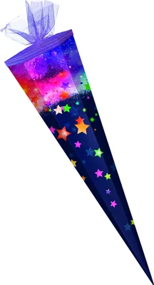 Produktbild von Schultüte / Zuckertüte / 85cm / eckig / "Stars"
