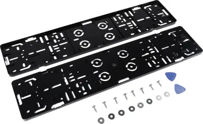 Produktbild von 2x Stück elegante Rahmenlose Kennzeichenhalter für Kennzeichen 520 x 110 mm