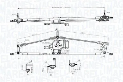Produktbild von MAGNETI MARELLI 085570718010 Wischergestänge für IVECO EUROSTAR STRALIS I