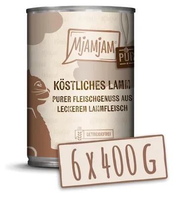 Produktbild von MjAMjAM Purer Fleischgenuss - köstliches Lamm pur, Adult, jede Rasse, Lamm, 400 g, Getreidefrei
