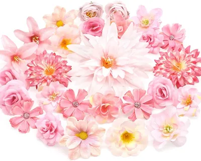 Produktbild von Kunstpflanze MOTONG 30 Stück Kunstblumen zum Basteln, rosa Kunstblumen, künstliche Blumen, Seidenblumen für HeimNachbildungation, Brautstrauß, Blumen, Nachbildung