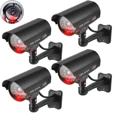 Productafbeelding van Set van 4 nep-bewakingscamera's met LED-verlichting