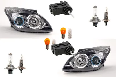 Produktbild von Scheinwerfer passend für Hyundai i30 07/10-11/11 Leuc. Links Rechts + Stellmotor 921302B000 921303K000 921012R000 921022R000 Johns