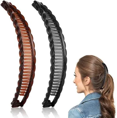 Image de Lot de grandes barrettes pour cheveux épais, antidérapantes, pour femmes et filles