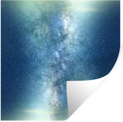 Produktbild von MuchoWow® Wandtattoo Wandsticker Wandaufkleber Sterne - Himmel - Blau - Jungen - Mädchen - Kinder 100x100 cm Selbstklebend und Repositionierbar - Wierderverwendbar - Selbstklebend