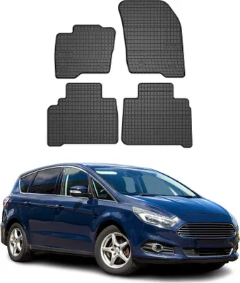 Immagine prodotto di 2015-2024 Ford S-Max tappetini in gomma nera 4 pz