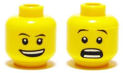 Image de Minifigurine LEGO jaune (référence : 3626pb0333) – neuve